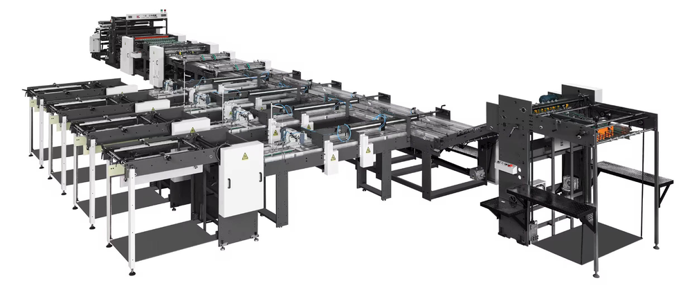 卷筒纸双飞达高速柔印缝线机